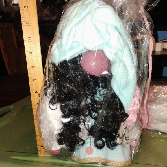 Handmade Gnome with Black Curls - Picture 1 of 5